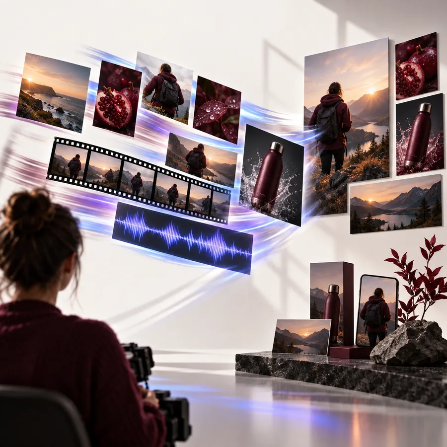 Generated visual concept presented in a creative workspace