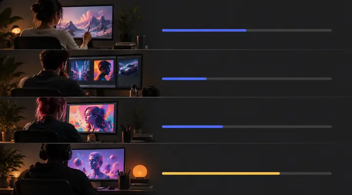 Creative team usage overview