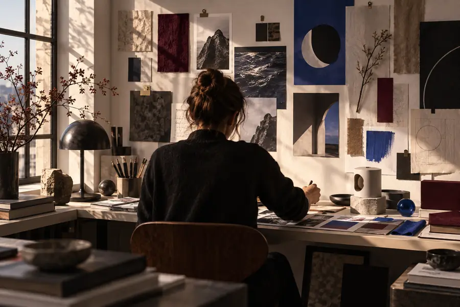 Cinematic creative concept for an individual designer