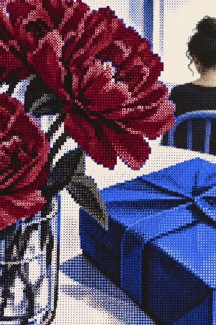 Raster-style graphic viewed at an enlarged size
