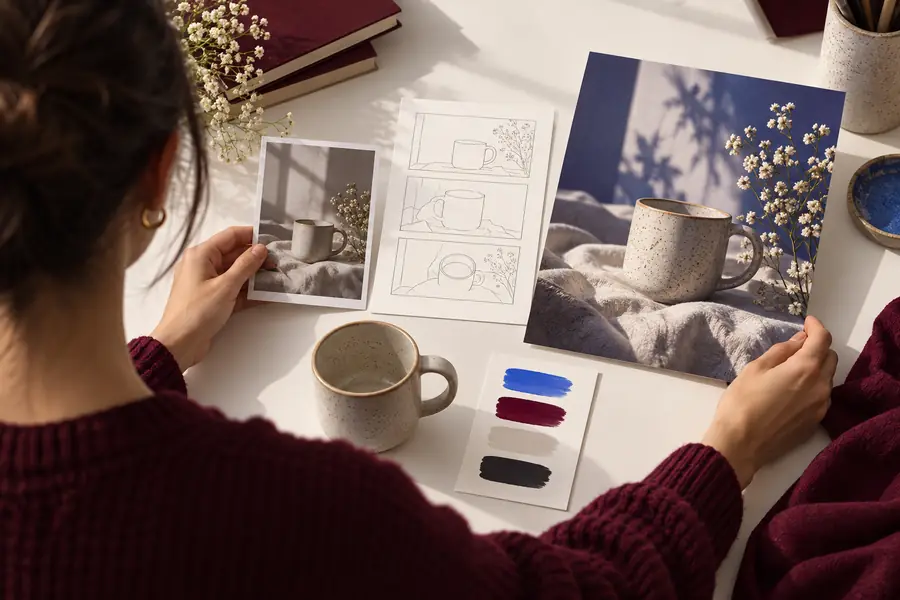 A beginner-friendly Freepik creative workflow with organized visual assets